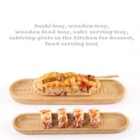 ราคา ถาดซูชิ ถาดไม้วางขนม ถาดไม้ใส่อาหารถาดเสิร์ฟเค้ก จานบนโต๊ะอาหารในห้องครัวสำหรับของหวานถาดเสิร์ฟอาหาร (28413761684)