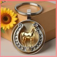 ราคา [yachth] Retro Horse พวงกุญแจเกือกม้าและจี้ม้าพร้อมพวงกุญแจ Golden Horse Lucky พวงกุญแจสําหรับผู้ชายผู้หญิงคนรักม้า (50705886028)