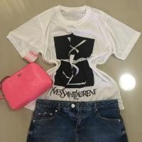 ราคา เสื้อยืดYSL สีขาว (1256543672)