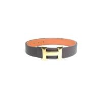 ราคา เข็มขัด Hermes H Reversible Belt (fusain/potiron) sz 95 38 มือ 2 ของแท้ 100% (24668469490)