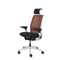 ราคา Modernform เก้าอี้เพื่อสุขภาพ Steelcase รุ่น THINK V2 ที่พิงศีรษะ ขาขาว /ADJ.LUMBAR เบาะผ้า/พนักตาข่าย (27108427088)