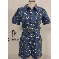 ราคา Love lady จั๊มขาสั้นลายดอกเดซี่L (8103417576)