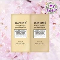 ราคา Clay Esthe Priming Shampoo+Fortifying Hair Mask (Pink,Gold) 10/10 ml แชมพู มาส์ก สูตรดูแลหนังศรีษะมัน คัน และรังแค (10349475616)
