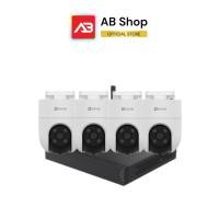 ราคา EZVIZ ชุดกล้องวงจรปิด WIFI 4 ตัว 5 ล้านพิกเซล รุ่น H8C Pro 3K(5MP) + X5S-8W (Dual Light หมุนได้ พูดโต้ตอบได้) (41110530487)