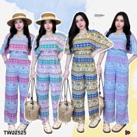 ราคา Jumpsuit จั้มปีกค้างคาว ลายช้าง TT22525 (42661682648)