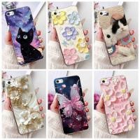 ราคา สําหรับ iPhone 5 5s SE (2016) 4 4s แมวน่ารักผีเสื้อดอกไม้รูปแบบปลอกซิลิโคนอ่อนนุ่ม TPU เคสโทรศัพท์ (28673245582)