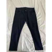 ราคา กางเกงยีนส์สีดำขาเดฟผ้ายืดไซส์ใหญ่ เอว 42-44 (16842081814)