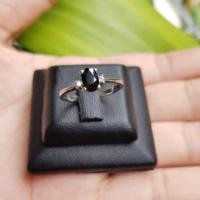 ราคา แหวนนิล เงินแท้ 925 นิลแท้ ตัวเรือนชุบทองคำขาว (7430080713)