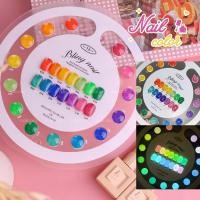 ราคา ✨สต็อกพร้อม ชุดกาวยาทาเล็บเพชรเรืองแสง 14 สี (กระดานสีเคลือบฟรี) สีเรืองแสง, กาวยาทาเล็บเรืองแสง, กลิตเตอร์เพชร (42463826652)