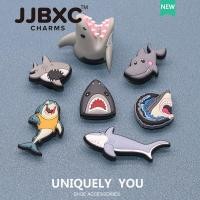 ราคา JJBXC ตัวติดรองเท้า charm รองเท้าตกแต่งหัวเข็มขัดลาย 3D ปลาฉลามการ์ตูนน่ารัก อุปกรณ์ตกแต่งรองเท้า (46302968052)