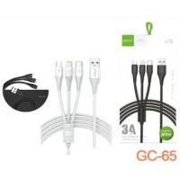 ราคา Golf สายชาร์จUSB 3A Lfying Fish GC-65 3in1 micro/iPhone/Type-C (2774665052)