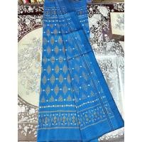 ราคา ซิ่น ผ้าไหมมัดหมี่ ไหมแท้ ยกดอกลูกแก้ว ขนาด 1x2เมตร ลายโคม สีฟ้า รหัส L9A-ST-1227662 (24805426690)