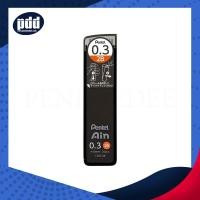 ราคา (รุ่นใหม่) ไส้ดินสอกด Pentel Ain - Pentel Ain mechanical pencil lead ขนาด 0.3 มม. / 0.5 มม. / 0.7 มม. / 0.9 มม. (28900219209)