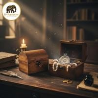 ราคา กล่องไม้สัก มินิมอล กล่องหีบ เก็บของ ขนาดเล็ก กล่องใส่นามบัตร Thai elephant souvenir (26352275669)