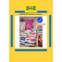 ราคา อิเกีย : ชุดปลอกผ้านวมลายพิมพ์ สีสวยสดใส เนื้อผ้าคอตต้อน ทอละเอียด 152 ตารางนิ้ว (40014134085)