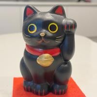 ราคา แมวกวักญี่ปุ่นสีดำ สภาพสวย ขนาดสูง 7.5 cm. มือสอง (46756139823)