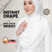 ราคา [INSTANT DRAPE AMEERA] Hijab Instant Drape OFF WHITE สําหรับ Tunang, Nikah, Sanding โดย MyParei (52702914814)