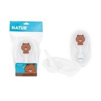 ราคา Natur ชุดชามบดอาหาร พร้อมช้อน เนเจอร์ ลาย LINE FRIENDS (28569224090)