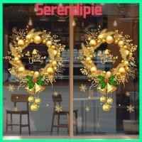 ราคา SERENDIPIE สติ๊กเกอร์ติดหน้าต่างคริสต์มาส, สติ๊กเกอร์ติดผนังคริสต์มาสทั้งแผ่น, PVC ไฟฟ้าสถิตคริสต์มาสสติ๊กเกอร์ติดหน้าต่างประตูกระจก (54005680531)