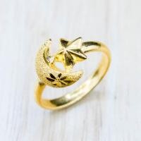 ราคา YHLG แหวนทองลายดาวพระจันเสี้ยว น้ำหนักครึ่งสลึง (18029632333)