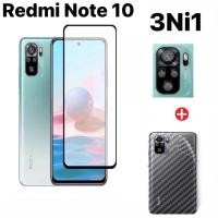 ราคา 3in1 Xiaomi Redmi Note 10/Redmi Note10 Pro/Redmi Note10(5G)ฟิล์มเลนส์กล้อง + ฟิล์มกระจกเต็มจอ+ ฟิล์มหลัง / ฟิล์มขอบดำ (5196560012)