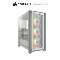 ราคา CORSAIR CASE iCUE 4000X RGB Tempered Glass Mid-Tower ATX Case — White (22949395593)