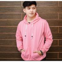 ราคา เสื้อกันหนาวมีฮู้ดธรรมดาขนาดใหญ่สําหรับผู้ชายไซส์ใหญ่ ออลไซส์ โอเวอร์โดส สําหรับผู้หญิง || เสื้อกันหนาวมีฮู้ดสีชมพูธรรมดา (22042785927)