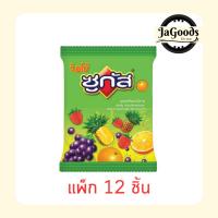 ราคา ซูกัส จัมโบ้ ลูกอมกลิ่นผลไม้แบบถุง 45 กรัม (แพ็ก 12 ถุง) (46905403618)