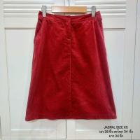 ราคา กระโปรง JASPAL แท้100% สีแดงเลือดนกเก๋ๆ(สีจริงเป็นแดงเข้มนะคะ) ผ้ากำมะหยี่มีกระเป๋าข้าง ไซส์ XS (43925792245)