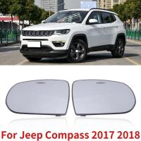 ราคา CAPQX สําหรับ Jeep เข็มทิศ 2017 2018 ภายนอกกระจกมองหลังกระจกย้อนกลับเลนส์ด้านข้างกระจกมองหลังแก้วความร้อนหรือไม่ (54153238755)