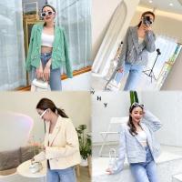 ราคา Blazer เสื้อสูทตัวสั้น ลายตาราง Minicloset (23822591334)