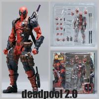 ราคา โมเดลฟิกเกอร์ Deadpool Marvel Revoltech 025EX 2.0 Mafex NECA Figma Change Face Articulado ของเล่นสําหรับเด็ก (22287813434)