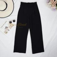 ราคา PB505 TARA กางเกงทำงานขายาว ขาบาน เอวสูง ซิปหลัง ทรงคลาสสิค เนื้อผ้าบาร์บี้ (47503135634)