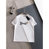 ราคา Dior/DIOR2026 คลาสสิกรอบคอแขนสั้นเสื้อยืดผู้ชายผู้หญิงสไตล์สบาย Breathable อารมณ์ Commuter เกลียว Street สไตล์ Hot-ขายสไตล์ Street (50656007579)