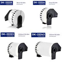 ราคา ม้วนกระดาษความร้อน DK22205 22210 22223 22243 62 มม.*30.48 ม. สําหรับเครื่องพิมพ์ฉลาก Brother QL DK-22205 (22362420208)