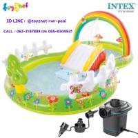 ราคา Intex สระน้ำสไลเดอร์ มาย การ์เด้น 2.90x1.80x1.04 ม. รุ่น 57154 + ที่สูบลมไฟฟ้า ควิ๊ก-ฟิวล์ (8663219985)