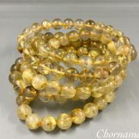 ราคา กำไลข้อมือ ไหมทอง Gold Rutilated Quartz เกรด AAA เนื้อหินใสปิ๊งๆ เส้นไหมทองชัดๆ เกรด AAA *หินแท้ ธรรมชาติ* (683067958)