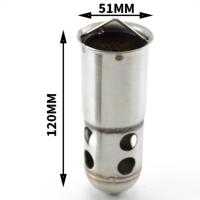 ราคา จุกลดเสียงทรง หัวกระสุนมีซับเสียง สำหรับปลายท่อ เเต่งSC คอ 2 นิ้ว สเตนเลส เเท้ (3568206165)