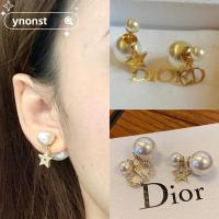 ราคา ของแท้ 100% ของแท้ใหม่ DIOR CD ตัวอักษร / ต่างหูมุกรูปดาว (22256562065)