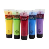 ราคา สีอะคริลิค sakura (ซากุระ) Sakura Acrylic Color 75ml. (15096376062)