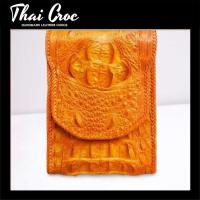 ราคา Thai Croc กระเป๋าแฟชั่นหนังจระเข้แท้ แบบสะพาย มาพร้อมกับกระดูกหลังและโหนก สำหรับใส่เอกสาร กระเป๋าสะพายข้าง (19118405360)