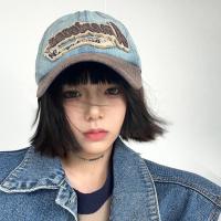 ราคา หมวกแฟชั่น หมวกแก๊ปยีนส์ หมวกแก๊บวินเทจ vintage cap (24571365159)