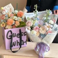 ราคา ✨ ส่งด่วน กระดาษห่อช่อดอกไม้เกาหลีโรแมนติก กระดาษห่อช่อดอกไม้ กระดาษห่อของขวัญกระดาษห่อช่อดอกไม้สไตล์เกาหลี✨ (57003147944)