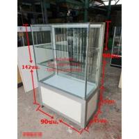 ราคา 6309 ตู้โชว์ มีไฟ มีล้อ กรอปอลูมิเนียม มือสองโมใหม่ (3518268915)