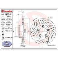 ราคา จานเบรคหน้า PORSCHE 911 2008- 911 2011- 718 BOXSTER CAYMAN 981 2012- 982 2016- 330MM BREMBO /ชิ้น (17206990209)