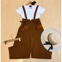 ราคา เซต(เสื้อ+เอี๊ยมกางเกง)เสื้อผ้าเรย่อน เอี๊ยมกางเกงผ้าคอตตอลเนื้อดี (7038447967)