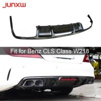 ราคา Carbon Fiber FRP Rear Bumper Lip Diffuser Spoiler For Mercedes Benz CLS Class W218 CLS300 350 CLS63 (51302467110)