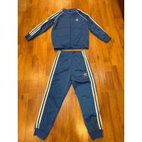 ราคา เซ็ทวอร์มเด็ก ป้าย adidas สีน้ำเงิน เสื้อแจ็คเก็ต กางเกงขาจั้ม sz.130 (41526810524)