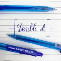 ราคา ปากกาลูกลื่นหมึกน้ําเงิน Double A ปากกาลูกลื่น Speed Ball Pen สีน้ําเงิน 0.7mm (43705410979)