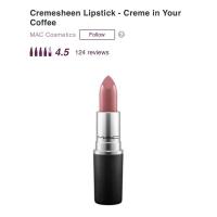ราคา ใหม่ ✨MAC cremesheen lipstick สี creme in your coffee ส่งต่อ 300.- (7576880310)